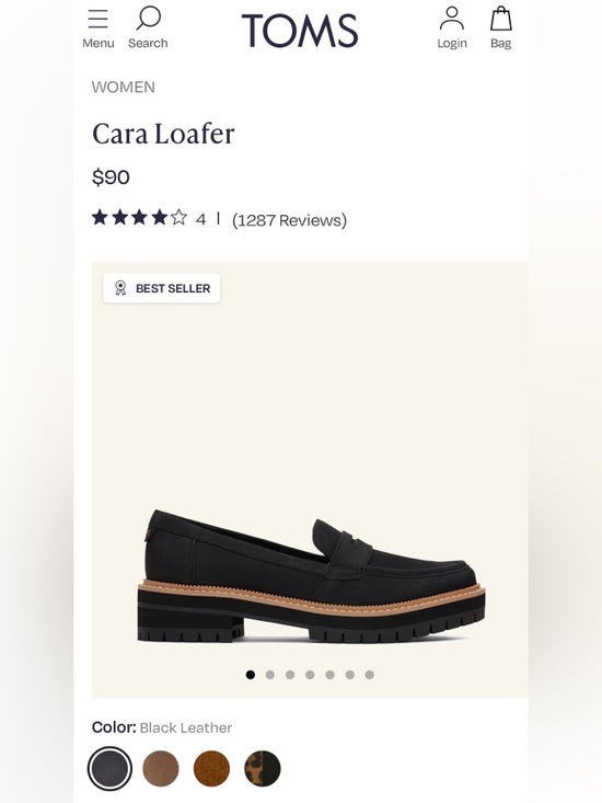 Toms Shoes - NWOT Toms Cara Loafer in Black, Women’s size 8.5
